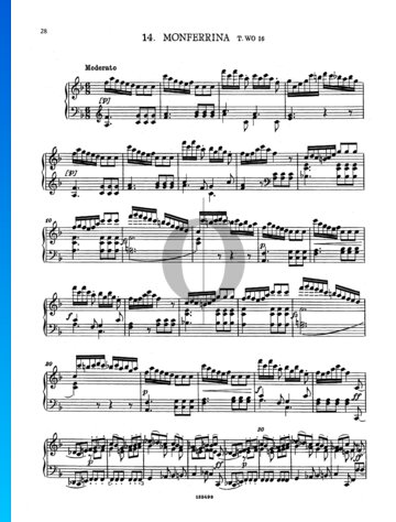 Monferrina, Op. 40 No. 14 Partitura