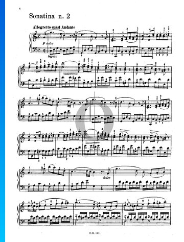 Sonatina in C Major, Op. 20 No. 2 Partitura