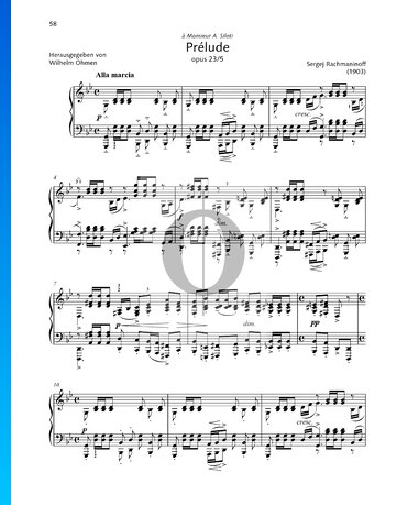 Prélude G Minor, Op. 23 No. 5 Partitura