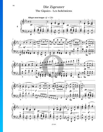 Die Zigeuner, Op. 109 Nr. 4 Musik-Noten