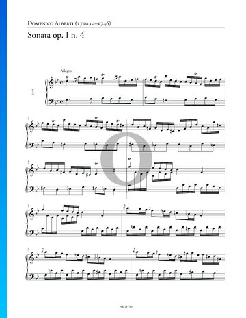 Sonata in G Minor, Op. 1 No. 4 Partitura