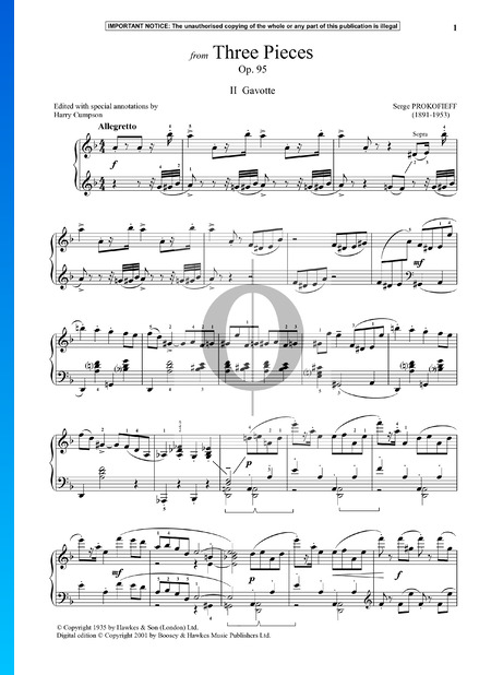 3 Pieces from Cinderella, Op. 95: 2. Gavotte