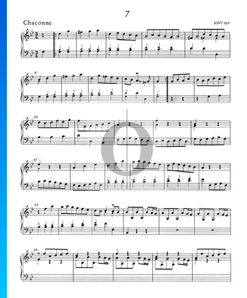 Suite/Konzert g-Moll, HWV 453: 3. Chaconne Musik-Noten