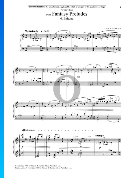 Fantasy Preludes: 6. Enigma Sheet Music