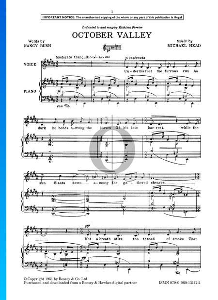 October Valley Partitura