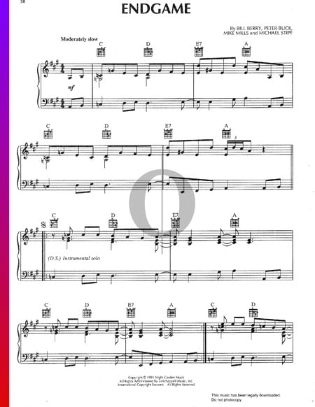 Endgame Musik-Noten