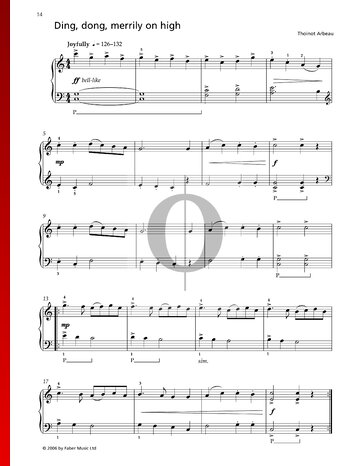 Ding, Dong Merrily On High Sheet Music