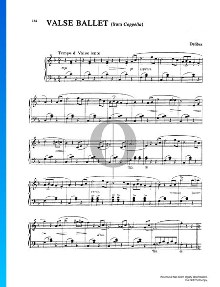 Valse Lente Sheet Music