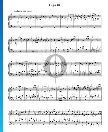 Fuga en re menor n.º 3, Op. 16 Partitura