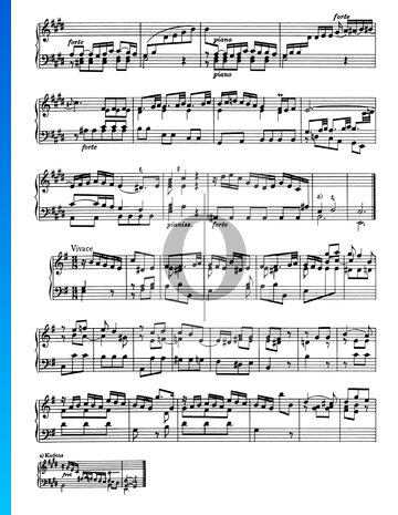 Partition Sonate No. 3, Wq 49: 3. Vivace