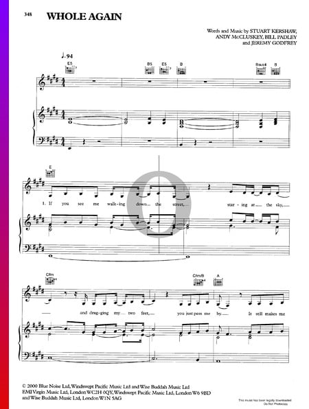 Whole Again Sheet Music
