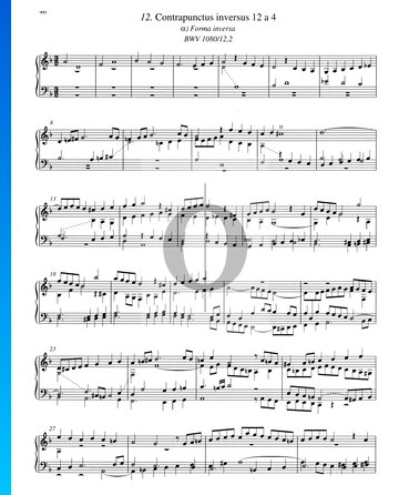 Contrapunctus 12, BWV 1080/12, 2 Sheet Music