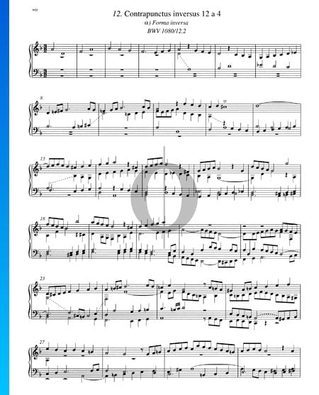 Contrapunctus 12, BWV 1080/12, 2 Sheet Music