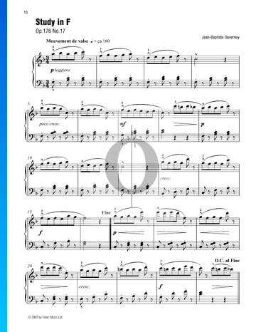 Studie in F, Op. 176 Nr. 17 Musik-Noten