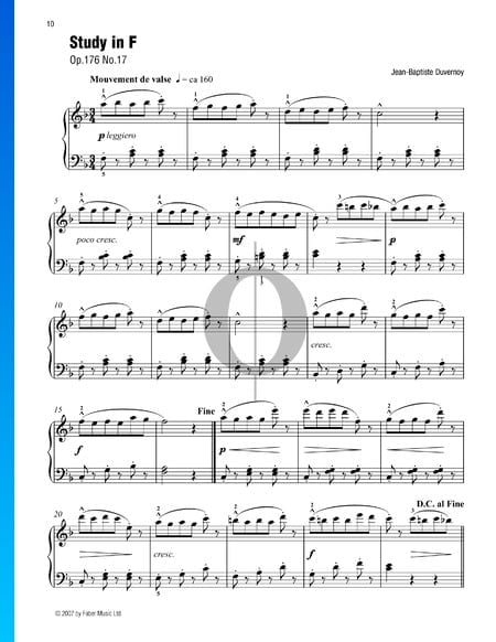 Étude en Fa, Op. 176 No. 17 Partition