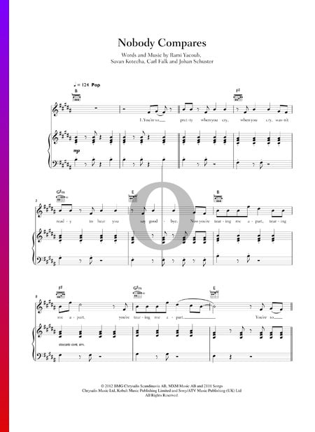 Nobody Compares Sheet Music