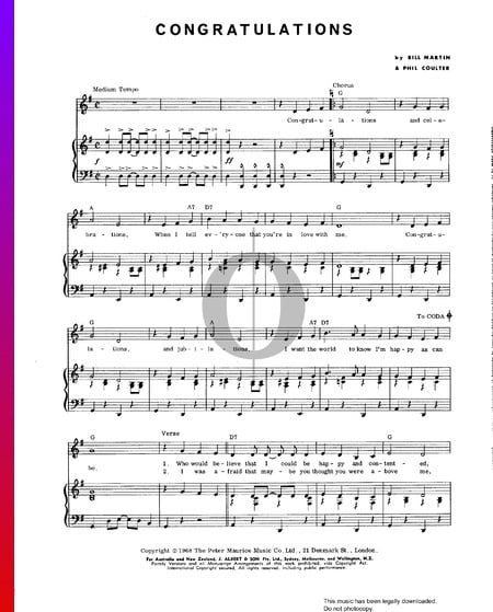 Congratulations Musik-Noten