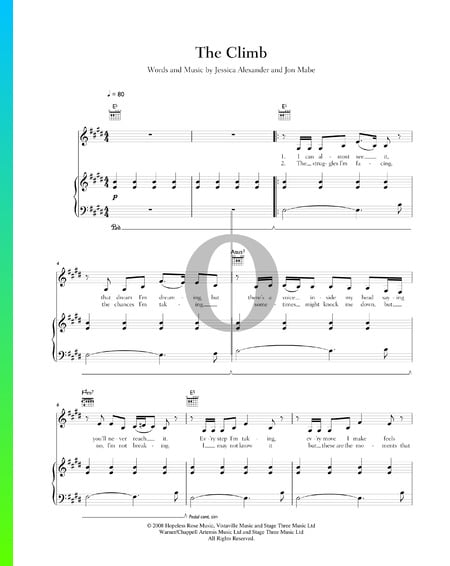 The Climb Musik-Noten