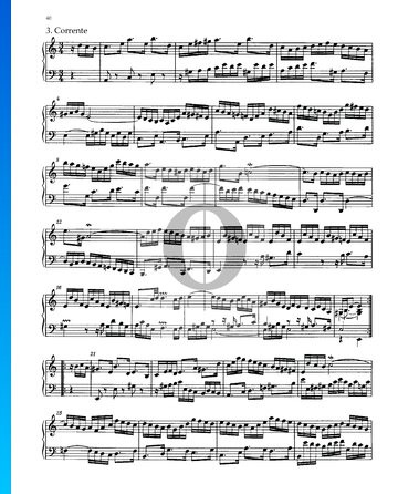 Partita 3, BWV 827: 3. Corrente Sheet Music