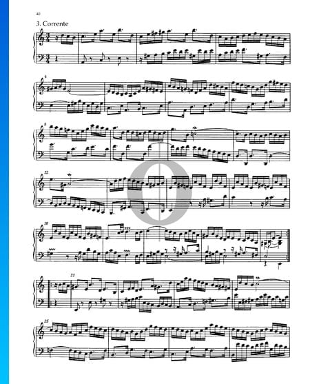 Partita 3, BWV 827: 3. Corrente Sheet Music