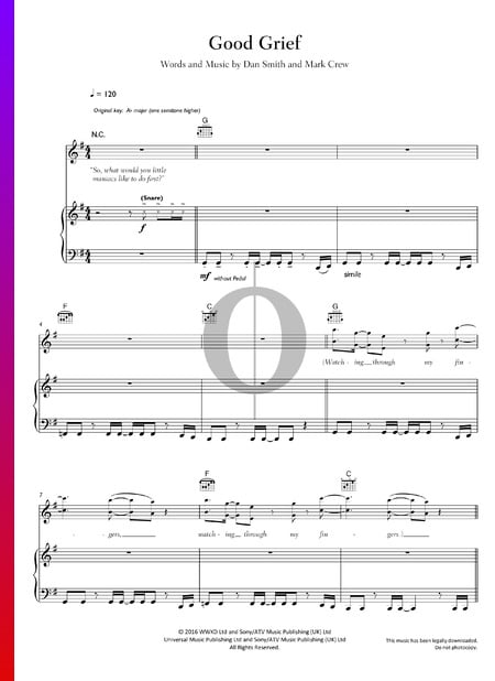 Good Grief Sheet Music
