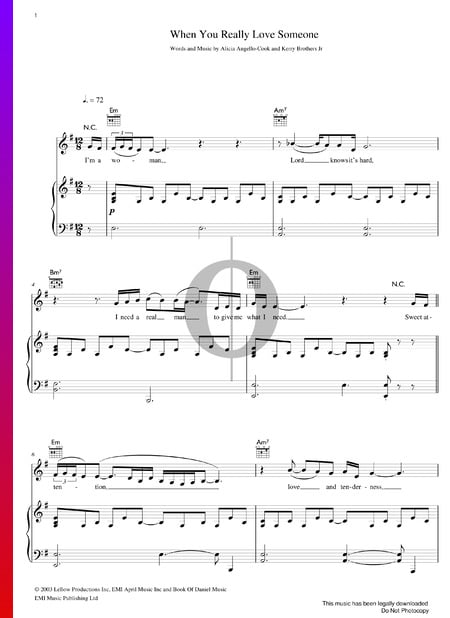 When You Really Love Someone Sheet Music