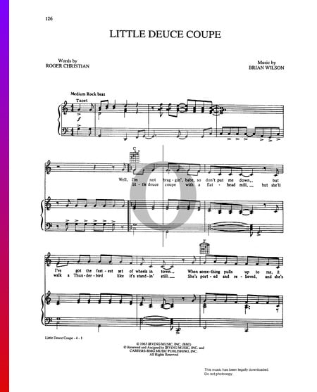 Little Deuce Coupe Sheet Music