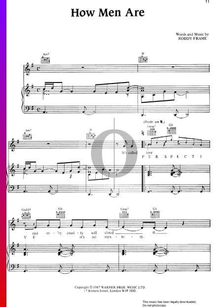 How Men Are Musik-Noten