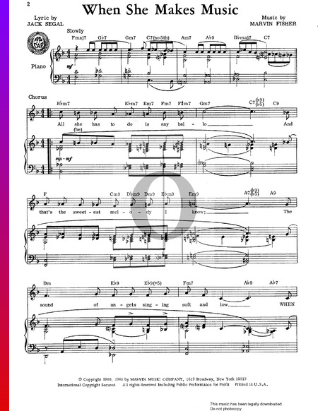 When She Makes Music Musik-Noten