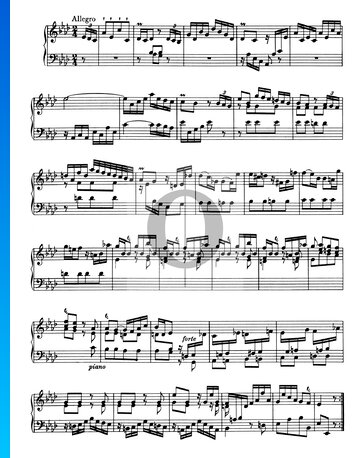 Sonata n.º 2, Wq 49: 3. Allegro Partitura