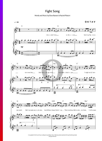Fight Song Partitura