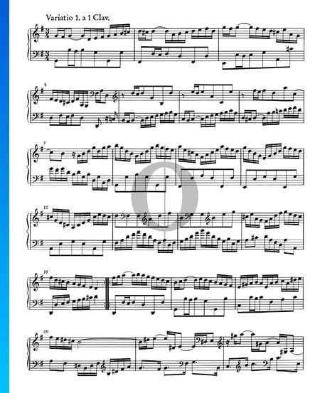 Goldberg Variationen, BWV 988: Variatio 1. a 1 Clav.