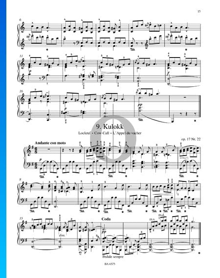 Kulokk (Lockruf), Op. 17 Nr. 22 Musik-Noten