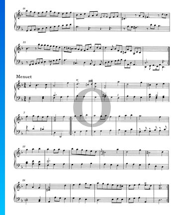 Suite D Minor, HWV 449: 7. Menuet Sheet Music