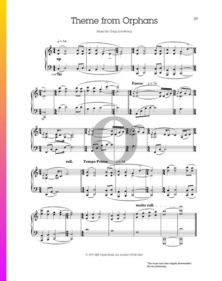 Theme from Orphans Partitura