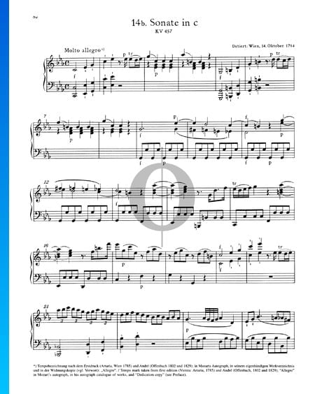 Piano Sonata No. 14 c Minor, KV 457: 1. Molto allegro