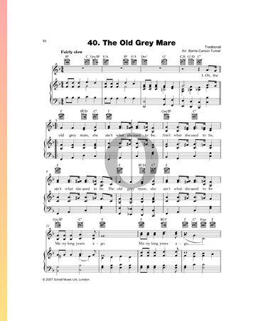 The Old Grey Mare Partitura
