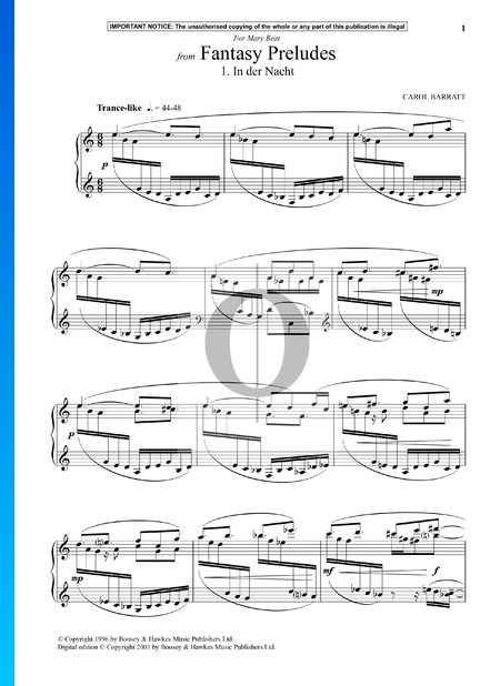 Fantasy Preludes: 1. In der Nacht Sheet Music