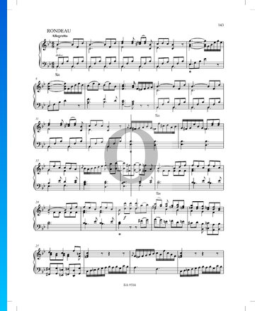 Sonata in B-flat Major, P. XII: 43: 3. Rondo Sheet Music