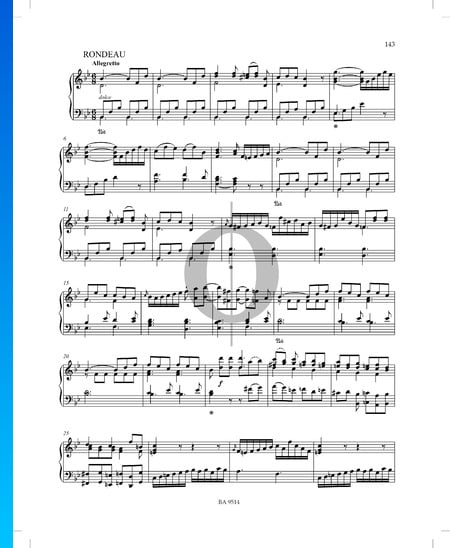 Sonate en Si bémol Majeur, P. XII: 43: 3. Rondo