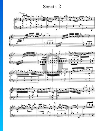 Partition Sonate No. 2, Wq 48: 1. Vivace