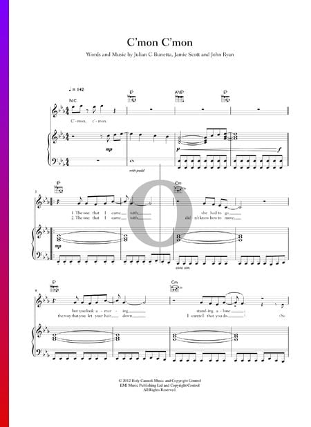 C'Mon C'Mon Sheet Music