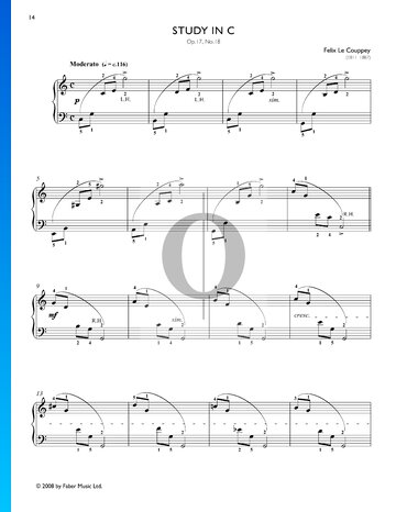 Study in C Major, Op. 17 No. 18 Spartito