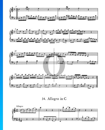 Partition Allegro en Do Majeur, No. 34