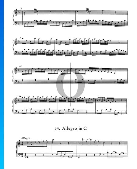 Allegro in C Major, No. 34 Sheet Music