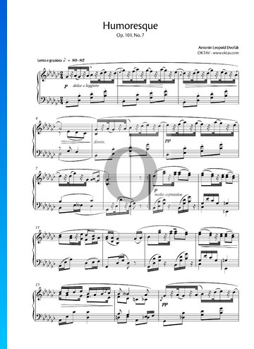 Humoresque, Op. 101 No. 7 Sheet Music