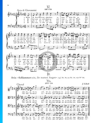 Aria di Giovannini: Willst du dein Herz en mir schenken, BWV 518 Partitura