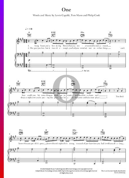 One Sheet Music