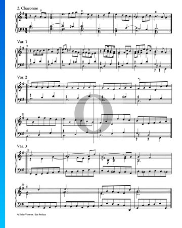 Präludium und Chaconne g-Moll HWV 442: 2. Chaconne with Variations Musik-Noten