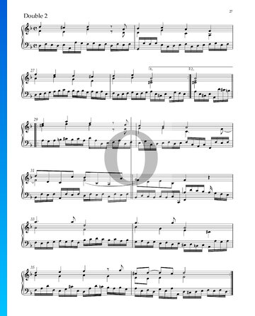 Suite Nr. 3 d-Moll, HWV 428: 7. Double 2 Musik-Noten